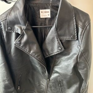 Faux leather jacket. Bomber style